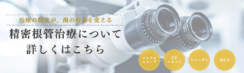 精密根管治療について詳しくはこちらバナー